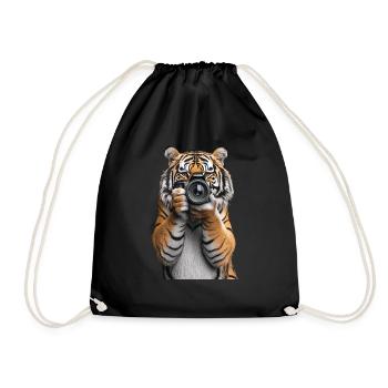 Tiger - Turnbeutel - Schwarz - Vorne