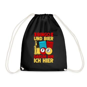Jeu de bingo Bingo et bière Pourquoi je suis ici Bingo - Sac de sport léger - noir - Devant