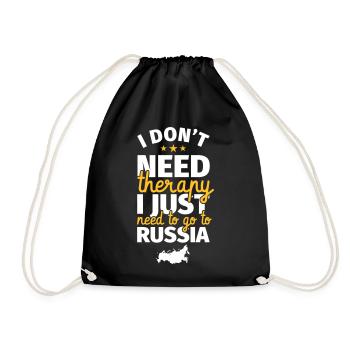 Russland Russe Heimat Russlandliebhaber Geschenk - Turnbeutel - Schwarz - Vorne