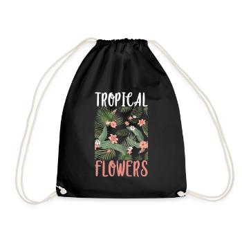 Tropical Flowers Plantes fleurs tropicales - Sac de sport léger - noir - Devant
