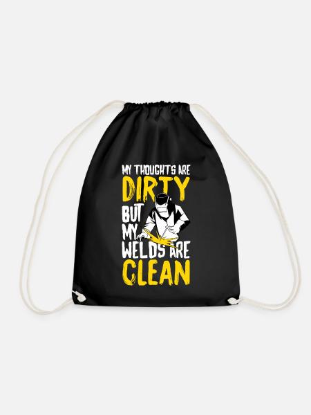 welding welding - Drawstring Bag - black