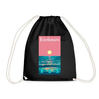 Kardamena Sonnenaufgang Kos - Turnbeutel - Schwarz - Vorne