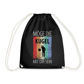 Boule Petanque Boccia Boules - Turnbeutel - Schwarz - Vorne