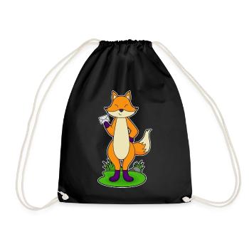 Fuchs Letter - Drawstring Bag - black - Front