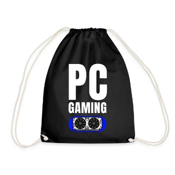 PC Gaming GPU Emblem - Turnbeutel - Schwarz - Vorne