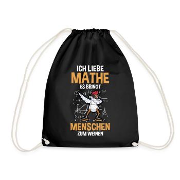 Mathematik Mathe Huhn - Turnbeutel - Schwarz - Vorne