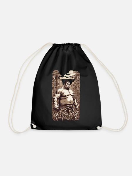 Sumo Rikishi Stolze Stärke Kampfsport Design - Turnbeutel - Schwarz