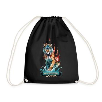 Lynx mystique : gardien de l’eau et du feu - Sac de sport léger - noir - Devant