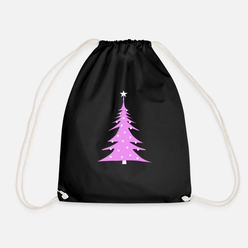 Christmas tree - Drawstring Bag - black