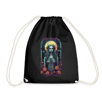 Occulte Vintage Goth Girl sombre esthétique - Sac de sport léger - noir - Devant
