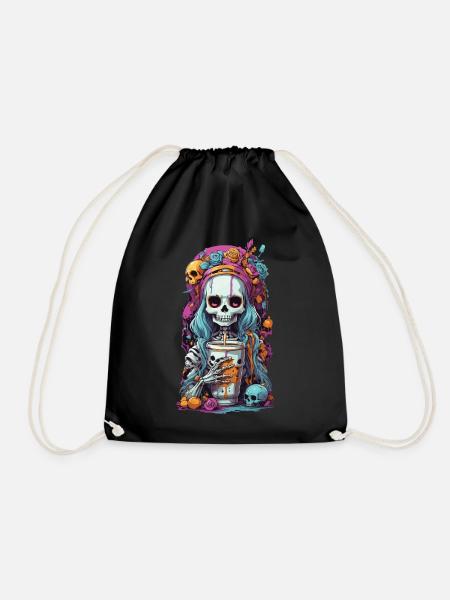 Goth Girl Skelett Trank der Dunkelheit - Turnbeutel - Schwarz