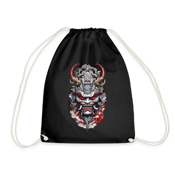 Kabuki Oni Masken Japan Manga Anime Design - Turnbeutel - Schwarz - Vorne
