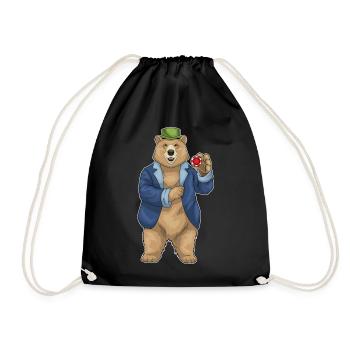 Bear Poker Jetons de poker - Sac de sport léger - noir - Devant