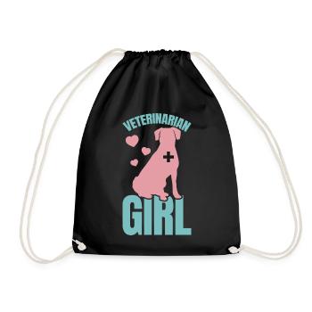 Vet - Drawstring Bag - black - Front