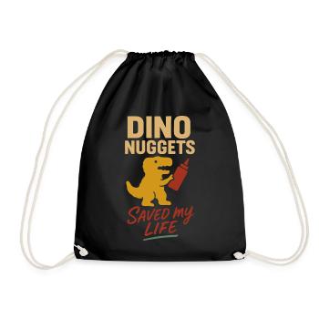 Dino Nuggets Nostalgie Drôle Snack Dinosaure - Sac de sport léger - noir - Devant