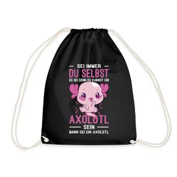 Funny Sayings Fun Outfits Irony Sarcasm - Drawstring Bag - black - Front