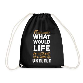 Ukulélé hawaïen uke Que serait - Sac de sport léger - noir - Devant