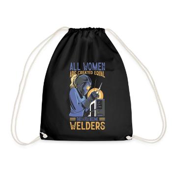 Welder Saying Gifts for Metalworkers - Drawstring Bag - black - Front