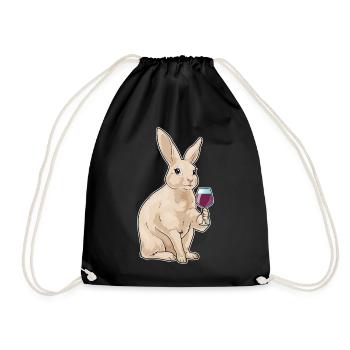 Vin rouge de lapin - Sac de sport léger - noir - Devant