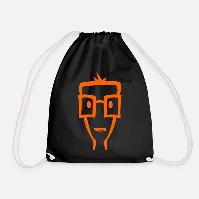 Boy mit Brille - Turnbeutel - Schwarz