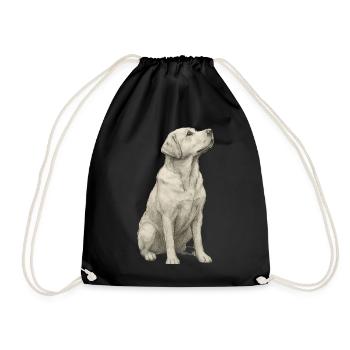 Cadeau de labrador pour propriétaires et fans de chiens - Sac de sport léger - noir - Devant