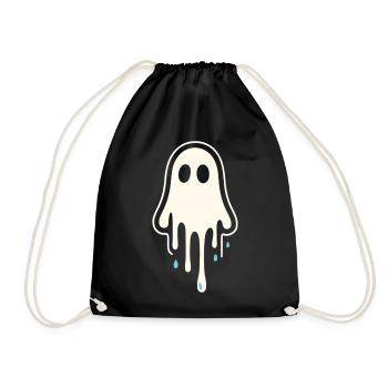 Melting Ghost Art - Drawstring Bag - black - Front