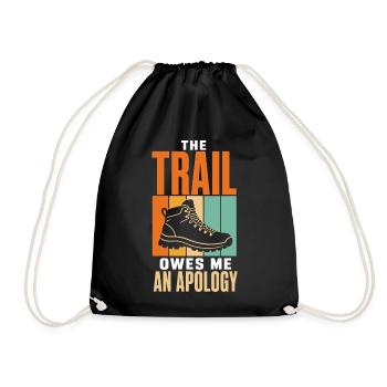 The Trail Owes Me an Apology – Wandern - Turnbeutel - Schwarz - Vorne