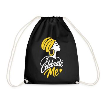 Celebrate Me Afro Queen - Turnbeutel - Schwarz - Vorne