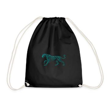 Blue Panther - Drawstring Bag - black - Front