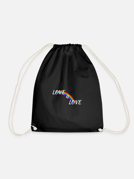 Love is Love - Turnbeutel - Schwarz