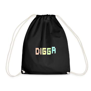 Digga - Turnbeutel - Schwarz - Vorne
