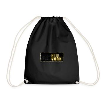 Design NewYork, jaune - Sac de sport léger - noir - Devant