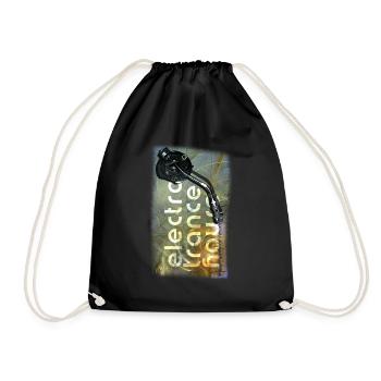 electro trance house - Drawstring Bag - black - Front