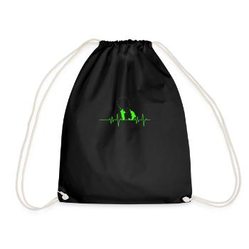 Passion Fishing T-Shirt - Drawstring Bag - black - Front