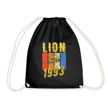 Leo 1993 Zodiac Birthday Gift - Drawstring Bag - black - Front