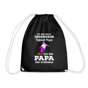 Ich Bin Nicht Irgendein Fußball Papa - Turnbeutel - Schwarz - Vorne
