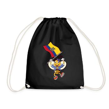 Ecuador Bee - Drawstring Bag - black - Front