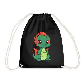 Baby Dragon - Drawstring Bag - black - Front