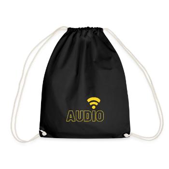audio - Turnbeutel - Schwarz - Vorne