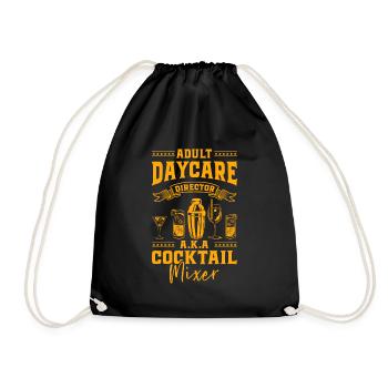 Cocktail Mixer Drinks Recipe Pina Colada - Drawstring Bag - black - Front