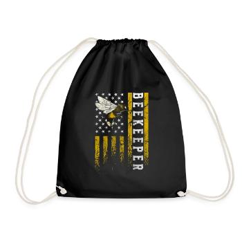 Abeilles reproductrices en nid d’abeille - Sac de sport léger - noir - Devant