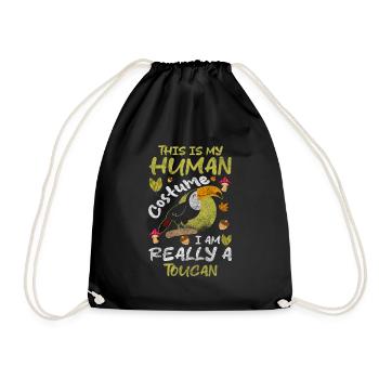 Toucan Parrot - Drawstring Bag - black - Front