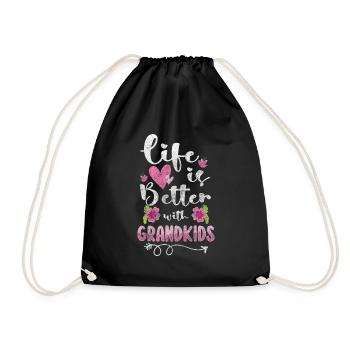 Grandparents Love - Drawstring Bag - black - Front