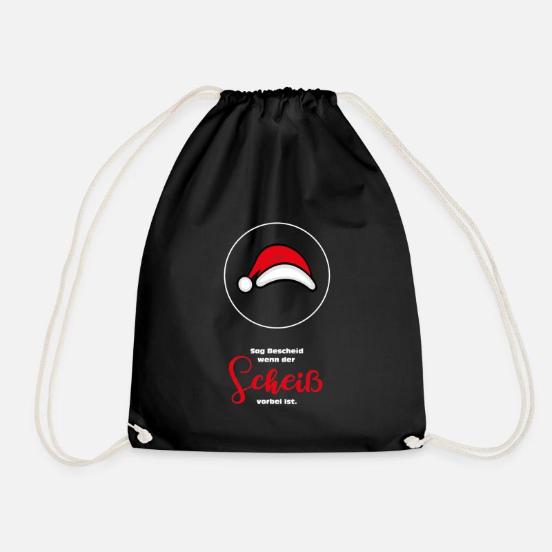 Scheiss Weihnachten Anti Hasser Geschenk hassen - Turnbeutel - Schwarz
