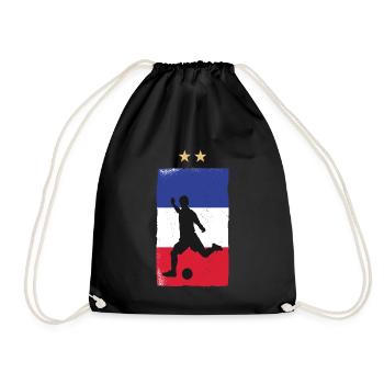 France Football Maillot de foot Drapeau Français - Sac de sport léger - noir - Devant
