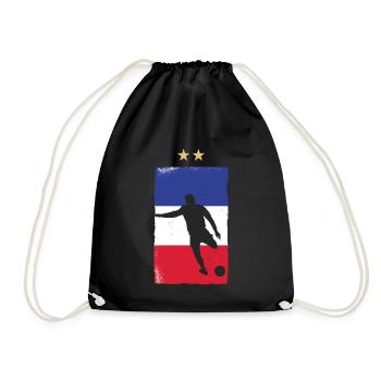 France Football Maillot de foot Drapeau Français - Sac de sport léger - noir - Devant
