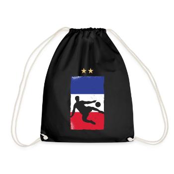 France Football Maillot de foot Drapeau Français - Sac de sport léger - noir - Devant