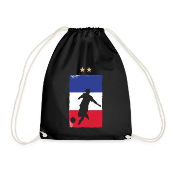 France Football Maillot de foot Drapeau Français - Sac de sport léger - noir - Devant