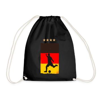 Maillot de fan de football allemand allemand - Sac de sport léger - noir - Devant