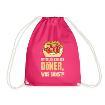 Natürlich Döner Kebab Was sonst - Turnbeutel - Fuchsia - Vorne